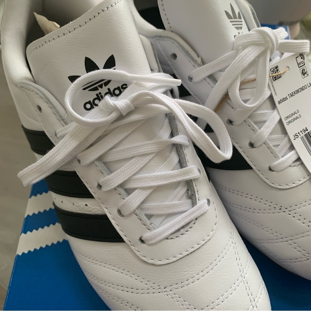 NIB Adidas White & Black Taekwondo Sneakers